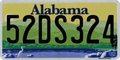 AL license plate 52DS324