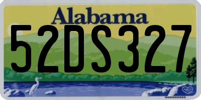 AL license plate 52DS327