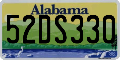 AL license plate 52DS330