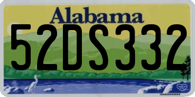 AL license plate 52DS332