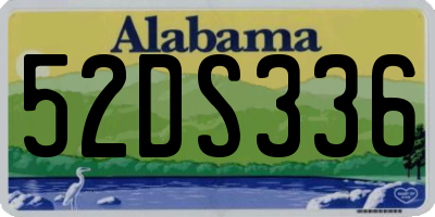 AL license plate 52DS336