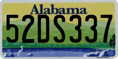 AL license plate 52DS337
