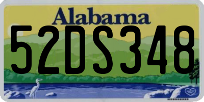 AL license plate 52DS348