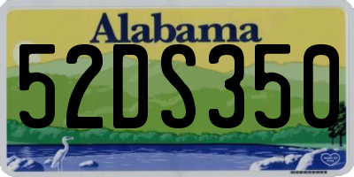 AL license plate 52DS350