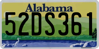 AL license plate 52DS361