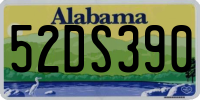 AL license plate 52DS390