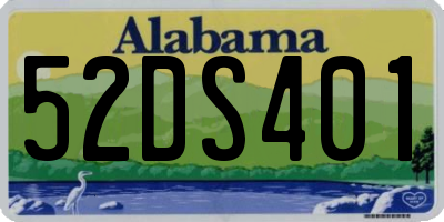 AL license plate 52DS401