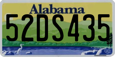 AL license plate 52DS435