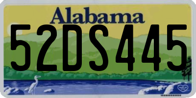 AL license plate 52DS445