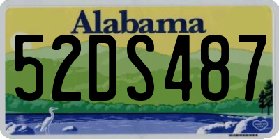 AL license plate 52DS487