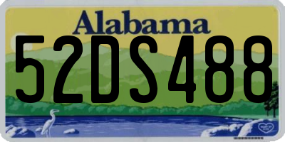 AL license plate 52DS488