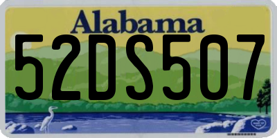 AL license plate 52DS507