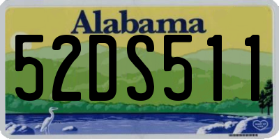 AL license plate 52DS511