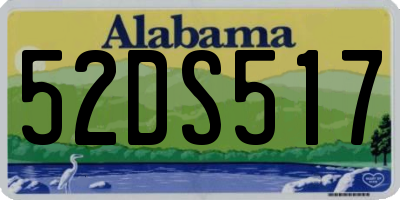 AL license plate 52DS517