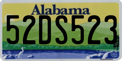 AL license plate 52DS523