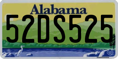 AL license plate 52DS525