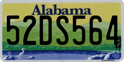 AL license plate 52DS564