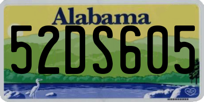 AL license plate 52DS605