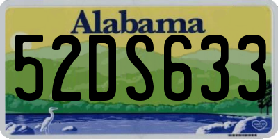 AL license plate 52DS633