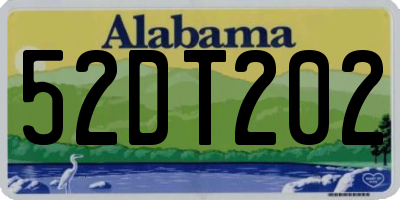 AL license plate 52DT202