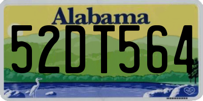 AL license plate 52DT564