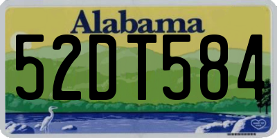 AL license plate 52DT584