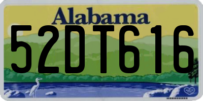AL license plate 52DT616