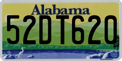 AL license plate 52DT620