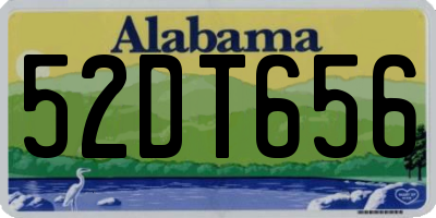 AL license plate 52DT656