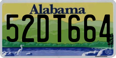 AL license plate 52DT664
