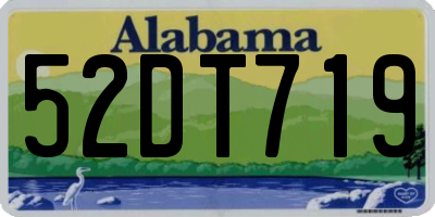 AL license plate 52DT719
