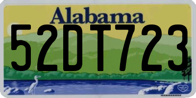 AL license plate 52DT723
