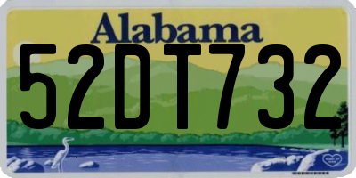 AL license plate 52DT732