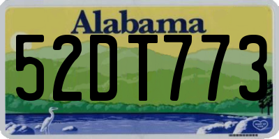 AL license plate 52DT773