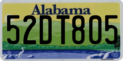 AL license plate 52DT805