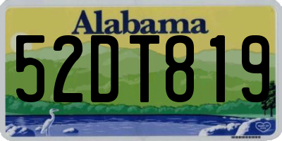 AL license plate 52DT819