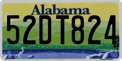AL license plate 52DT824