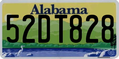 AL license plate 52DT828