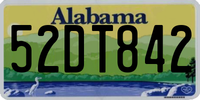 AL license plate 52DT842