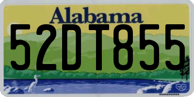 AL license plate 52DT855