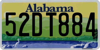 AL license plate 52DT884