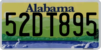AL license plate 52DT895