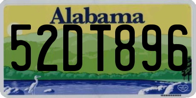 AL license plate 52DT896
