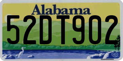 AL license plate 52DT902
