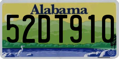 AL license plate 52DT910