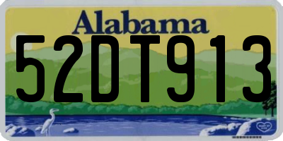 AL license plate 52DT913