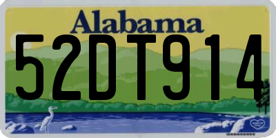AL license plate 52DT914