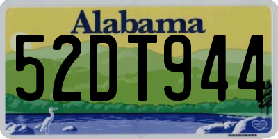 AL license plate 52DT944