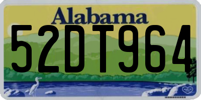 AL license plate 52DT964