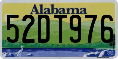 AL license plate 52DT976